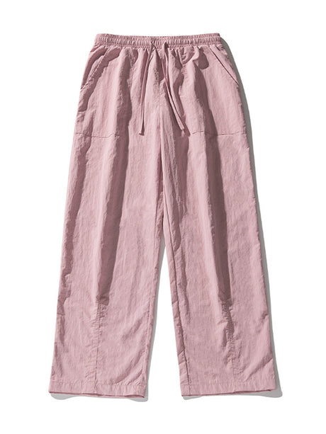 Liber SS Men's Solid Color Large Capacity Couple Pants