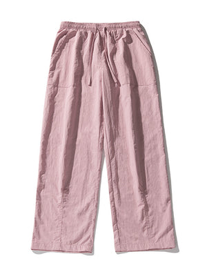 Liber SS Men's Solid Color Large Capacity Couple Pants