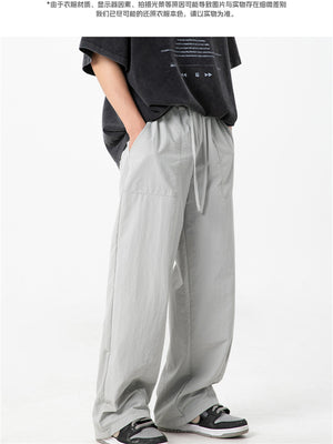 Liber SS Men's Solid Color Large Capacity Couple Pants