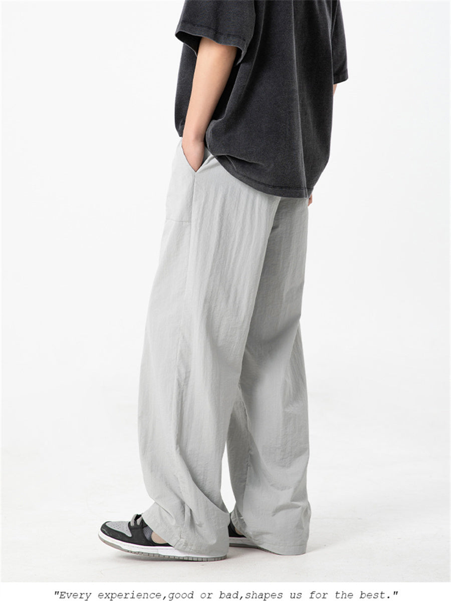 Liber SS Men's Solid Color Large Capacity Couple Pants