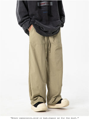 Liber SS Men's Solid Color Large Capacity Couple Pants