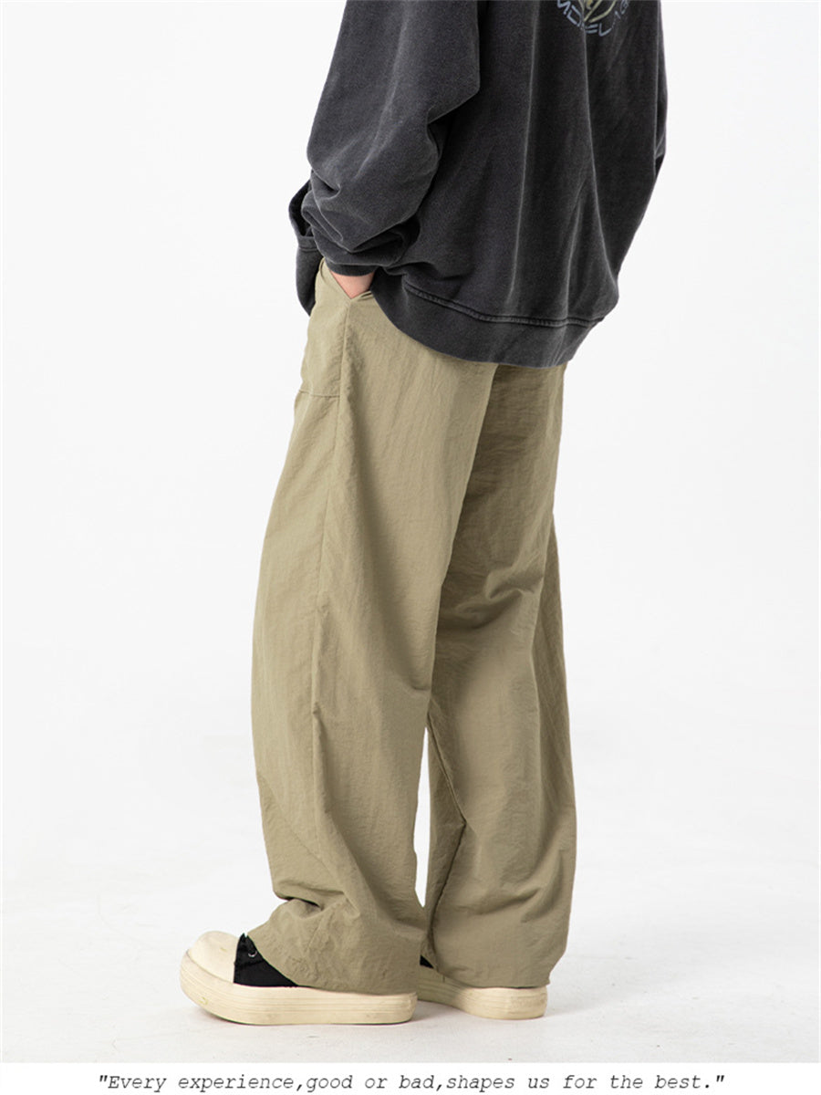 Liber SS Men's Solid Color Large Capacity Couple Pants
