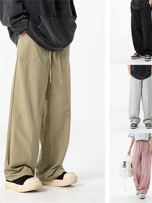 Liber SS Men's Solid Color Large Capacity Couple Pants
