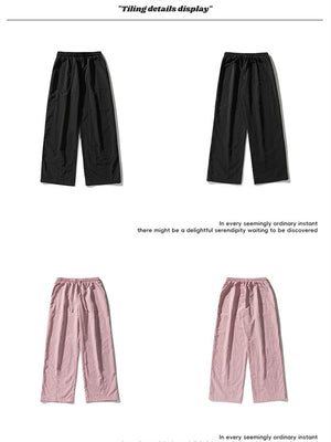 Liber SS Men's Solid Color Large Capacity Couple Pants