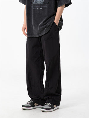 Liber SS Men's Solid Color Large Capacity Couple Pants