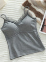 Liber SS Women's Lace Bottoming Sling Tank top (Fixed Cup)