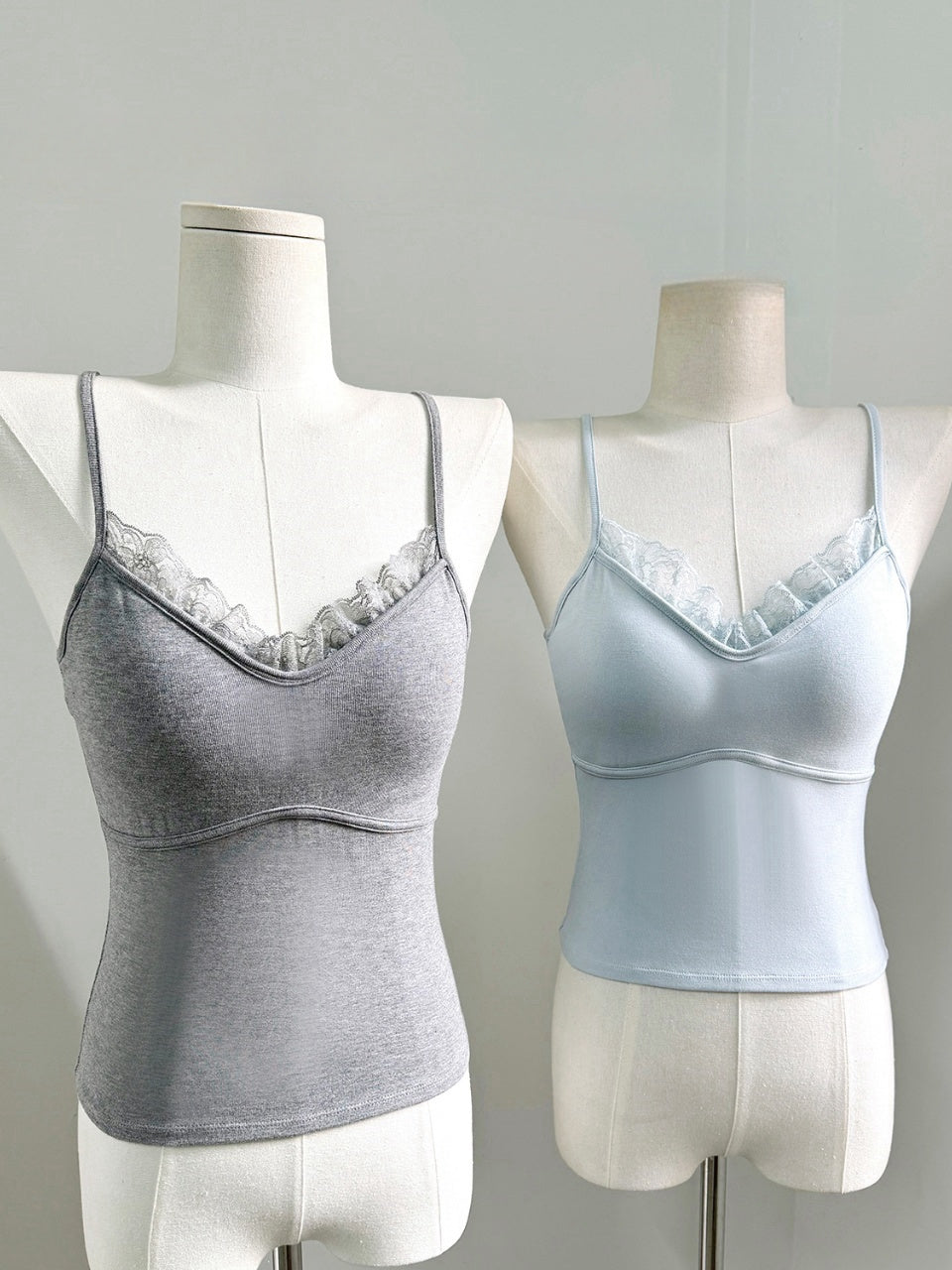 Liber SS Women's Lace Bottoming Sling Tank top (Fixed Cup)