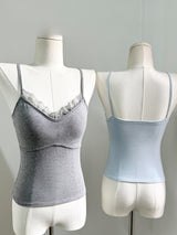 Liber SS Women's Lace Bottoming Sling Tank top (Fixed Cup)