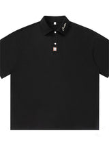 Liber SS Men's Letter Contrast Couple Embroidery T-shirt