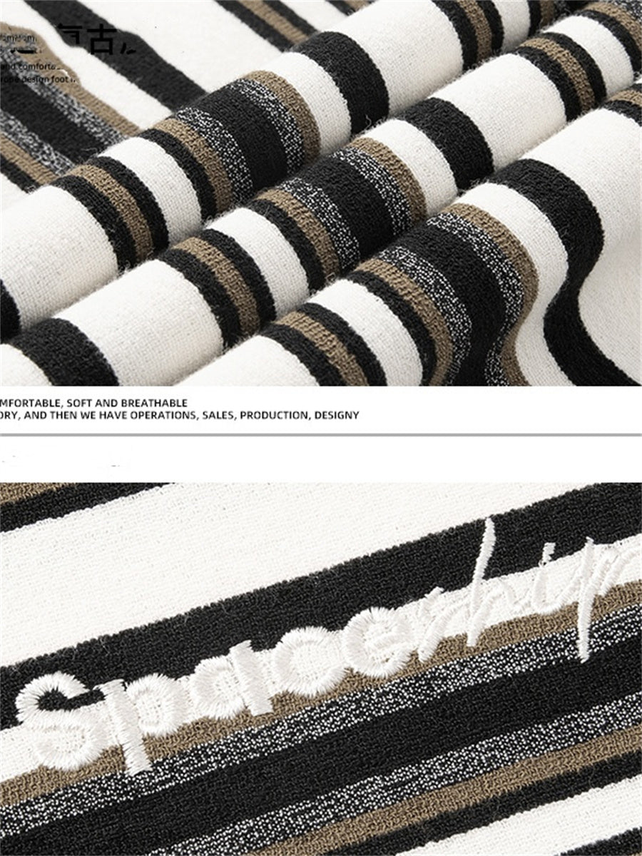 Liber SS Men's American Street Stripe Contrast Embroidered T-shirt