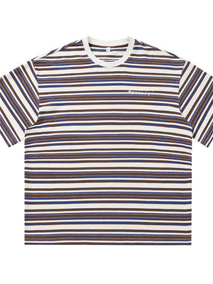 Liber SS Men's American Street Stripe Contrast Embroidered T-shirt