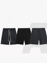 Liber SS men's solid color American retro distressed yeast washed shorts