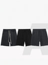 Liber SS men's solid color American retro distressed yeast washed shorts