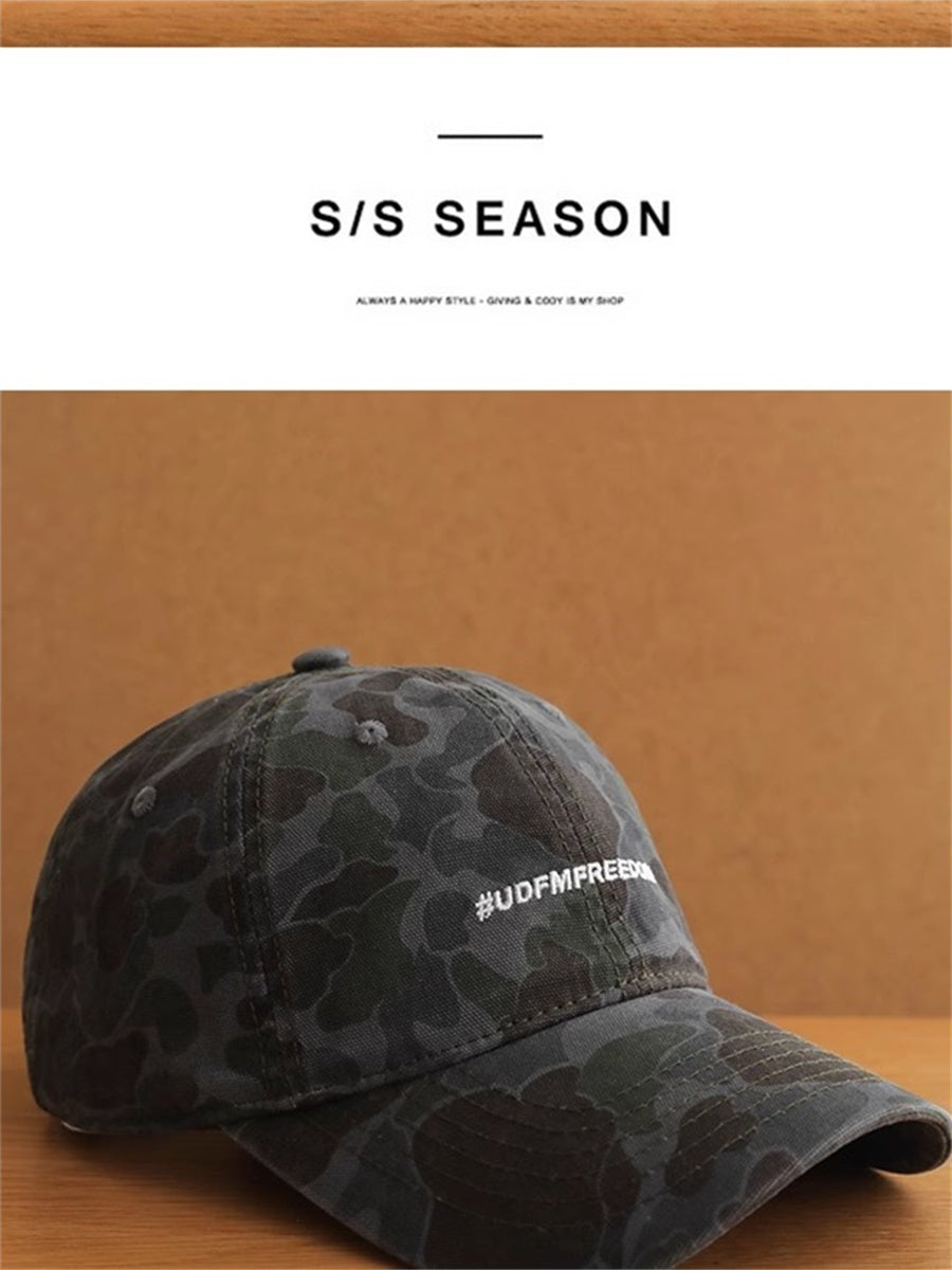 Liber Summer ACC Printed Camouflage American Retro Hat