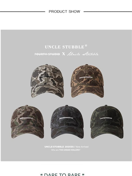 Liber Summer ACC Printed Camouflage American Retro Hat