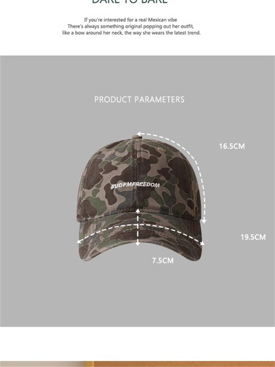 Liber Summer ACC Printed Camouflage American Retro Hat