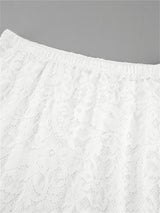 Liber Summer Women's Jacquard Hollow Lace Skirt