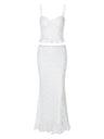 Liber summer women's lace sling slim hip long skirt suit