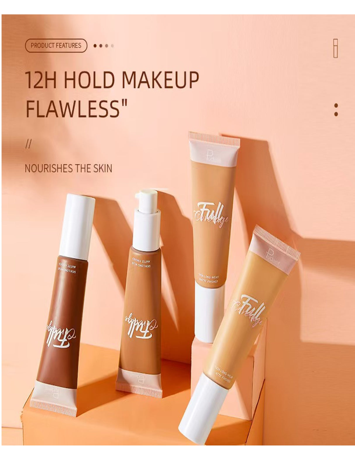 CmaaDU 4-color liquid foundation concealer liquid repair long-lasting concealer European and American