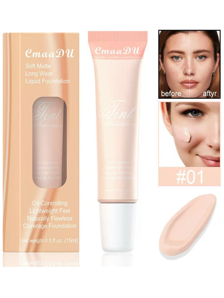 CmaaDU 4-color liquid foundation concealer liquid repair long-lasting concealer European and American
