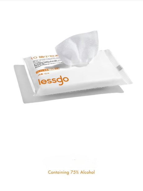 Lessgo/Leshiduo 10-sheet alcohol sanitary wipes
