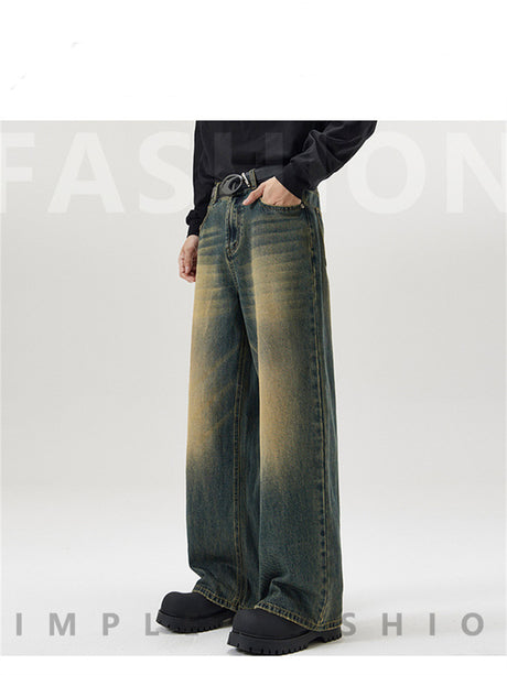 Liber SS Men's Denim A-Line Wide Leg Floor-Mounting Jeans