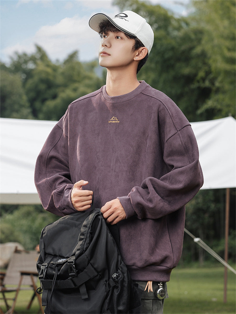 Liber Spring Men's Embroidered Couple Sweatshirt