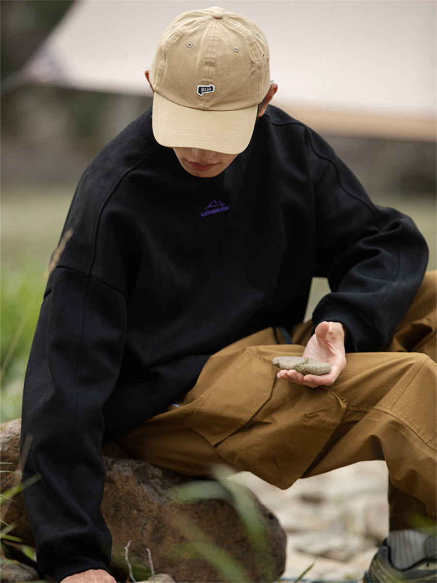 Liber Spring Men's Embroidered Couple Sweatshirt