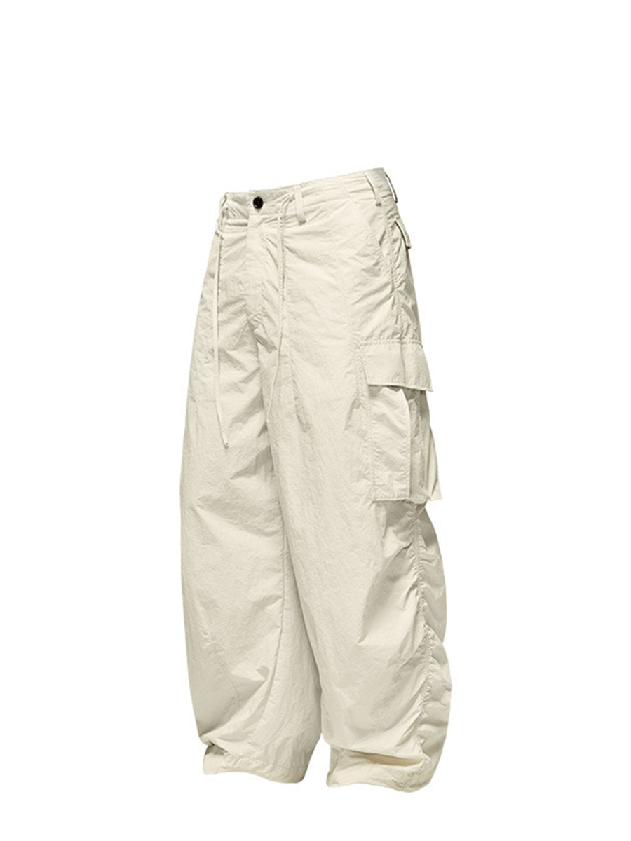 Liber Spring Men's Solid Pocket Fine Check Cargo Trouser
