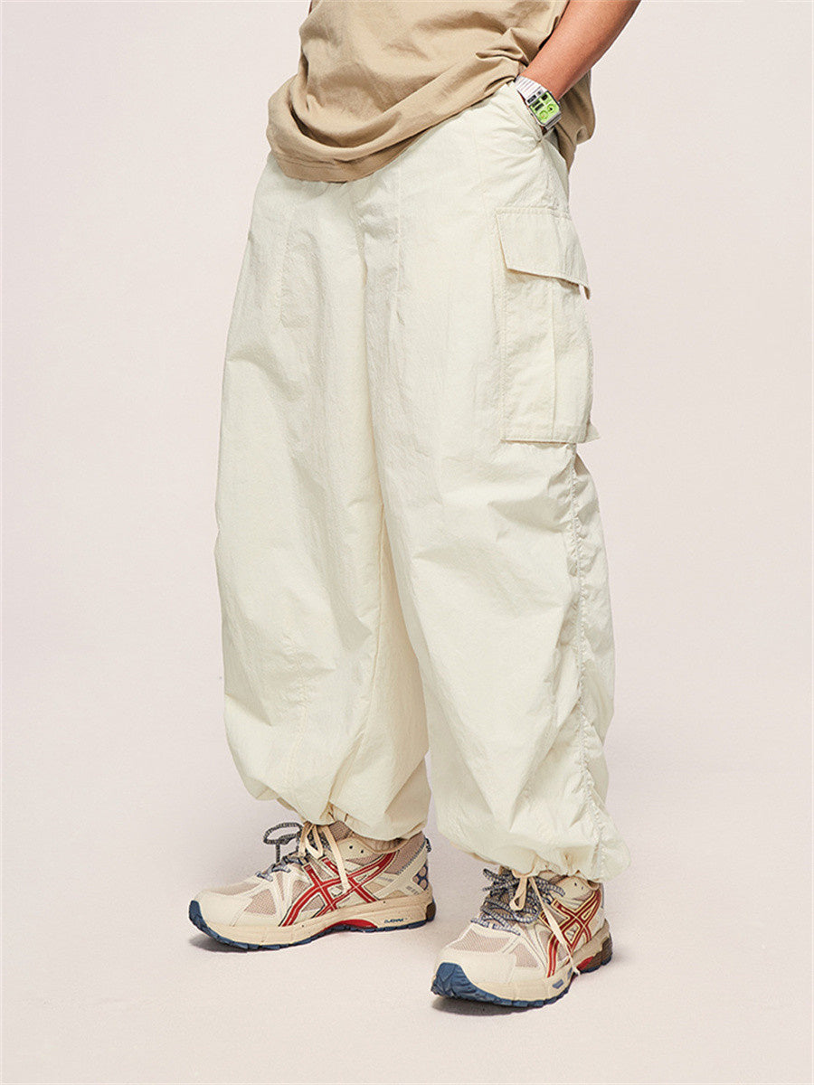 Liber Spring Men's Solid Pocket Fine Check Cargo Trouser