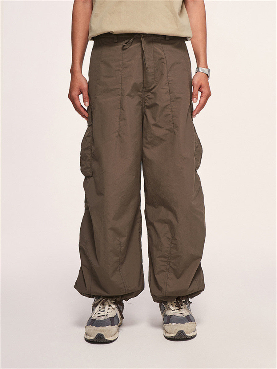 Liber Spring Men's Solid Pocket Fine Check Cargo Trouser