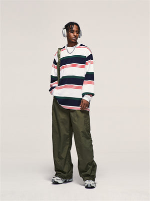 Liber Spring Men's Solid Pocket Fine Check Cargo Trouser