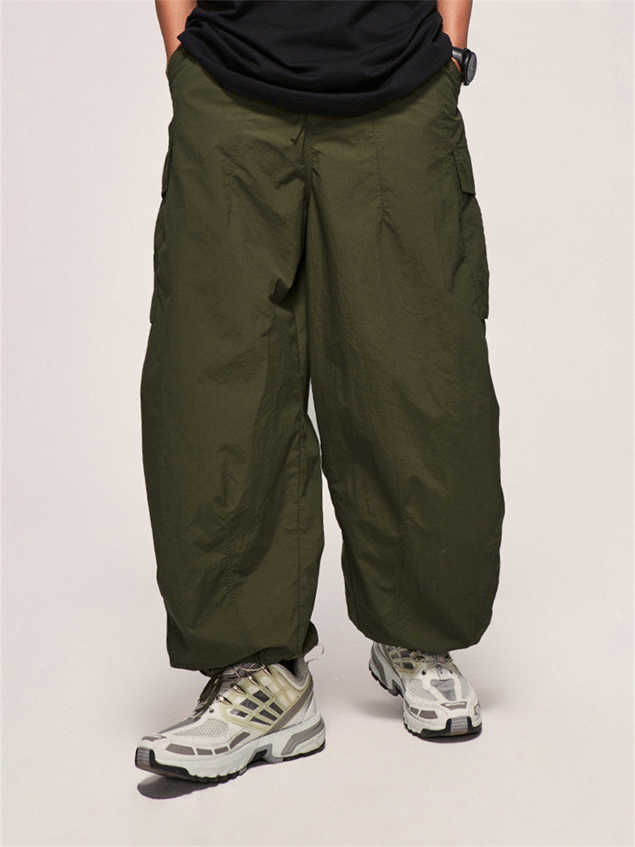Liber Spring Men's Solid Pocket Fine Check Cargo Trouser