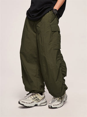 Liber Spring Men's Solid Pocket Fine Check Cargo Trouser