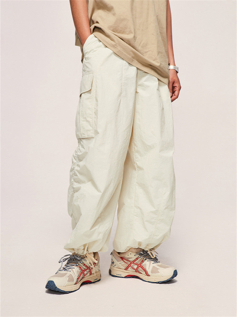 Liber Spring Men's Solid Pocket Fine Check Cargo Trouser