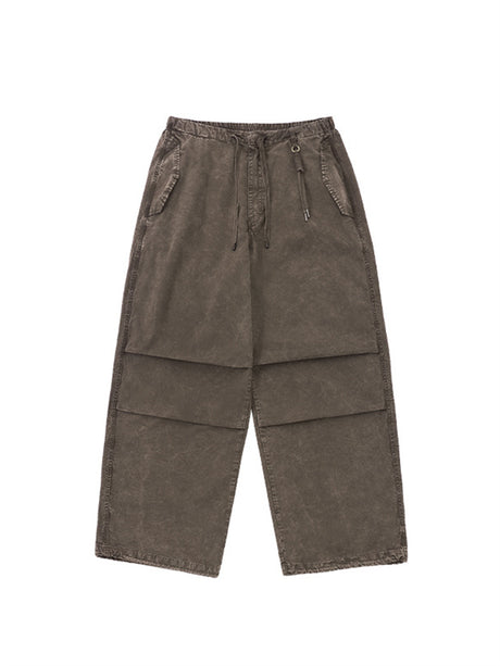 Liber Spring Men's Washed Flap Pocket Denim Cargo Trousers