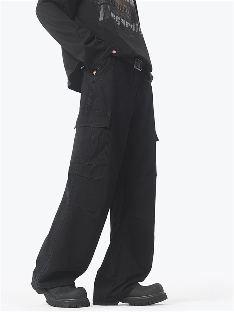Liber Spring Men's American High Street Washed Cargo Trousers