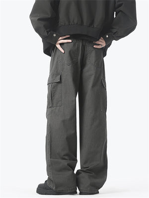 Liber Spring Men's American High Street Washed Cargo Trousers