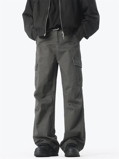 Liber Spring Men's American High Street Washed Cargo Trousers