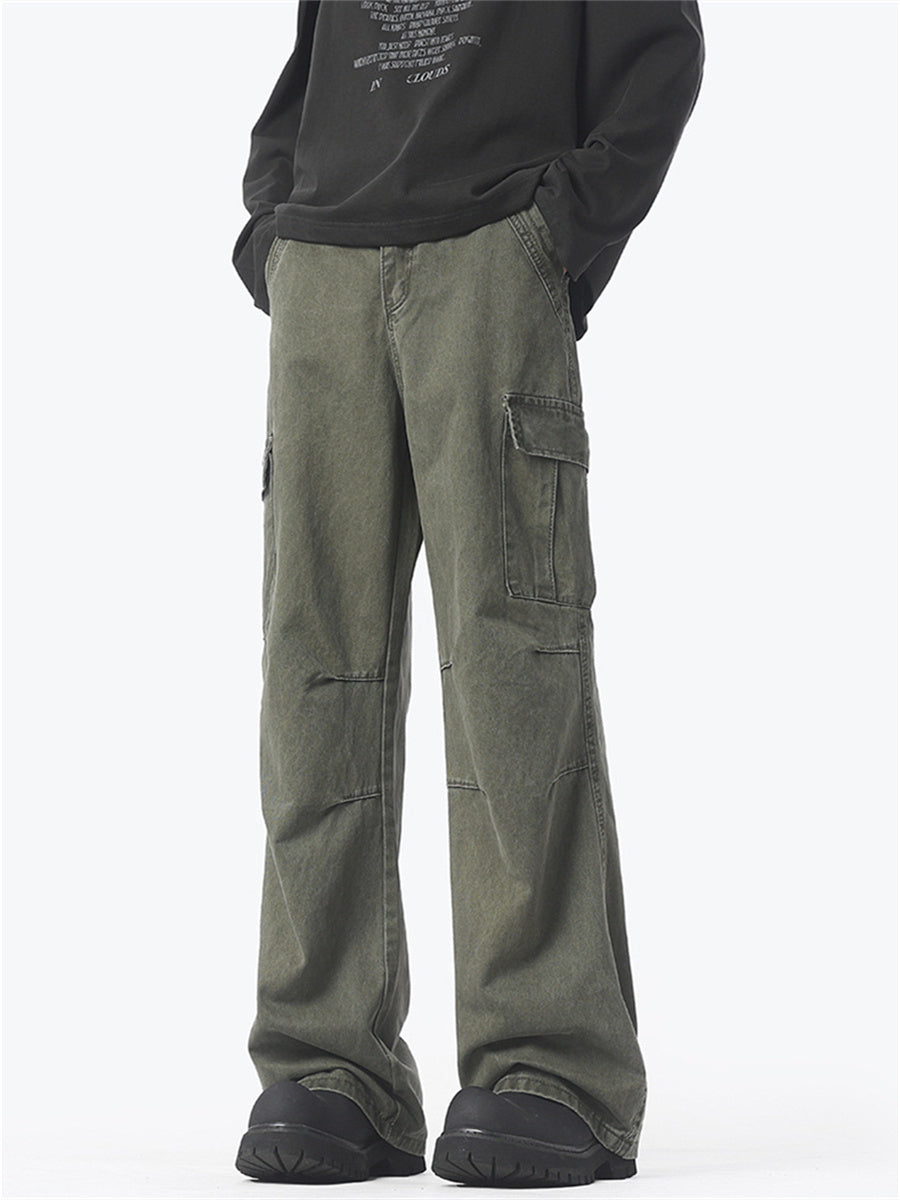 Liber Spring Men's American High Street Washed Cargo Trousers