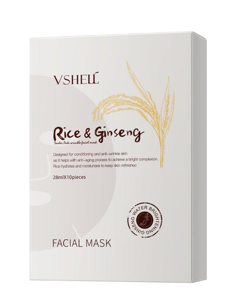 Zhibei Rice Ginseng Anti-wrinkle Mask 10pcs
