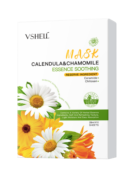 Zhibei Calendula Chamomile Essence Soothing Mask 28ml*10 pieces