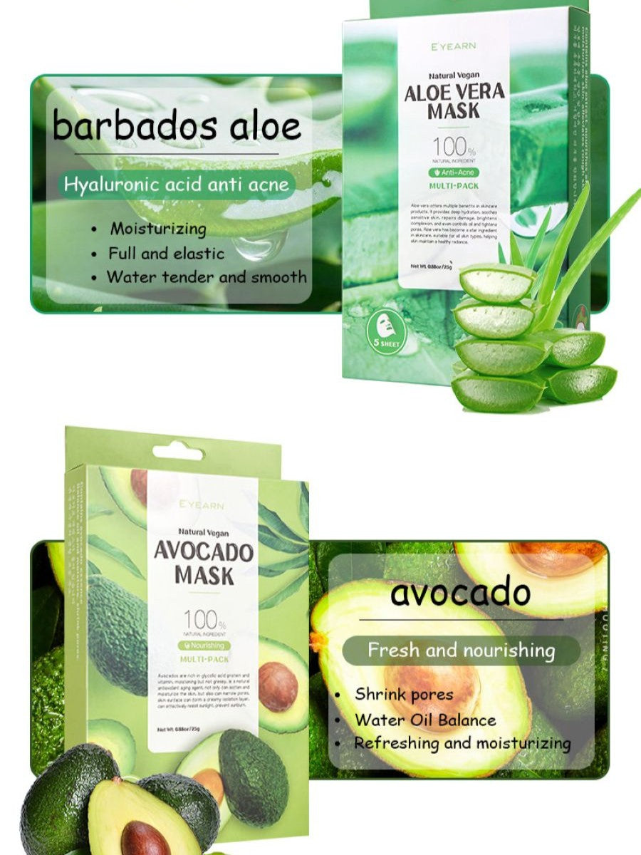 Yiyang Forest Mask Series-Avocado 25ml*5 pieces
