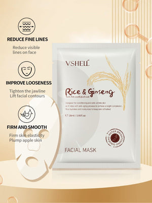 Zhibei Rice Ginseng Anti-wrinkle Mask 10pcs
