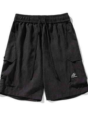 Liber Summer Men's 3D Pocket American Retro Embroidery Shorts