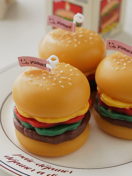 Hamburger scented candle