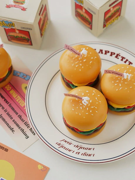 Hamburger scented candle