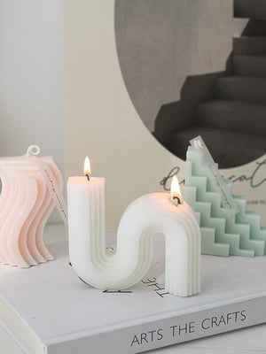 Geometric scented candle