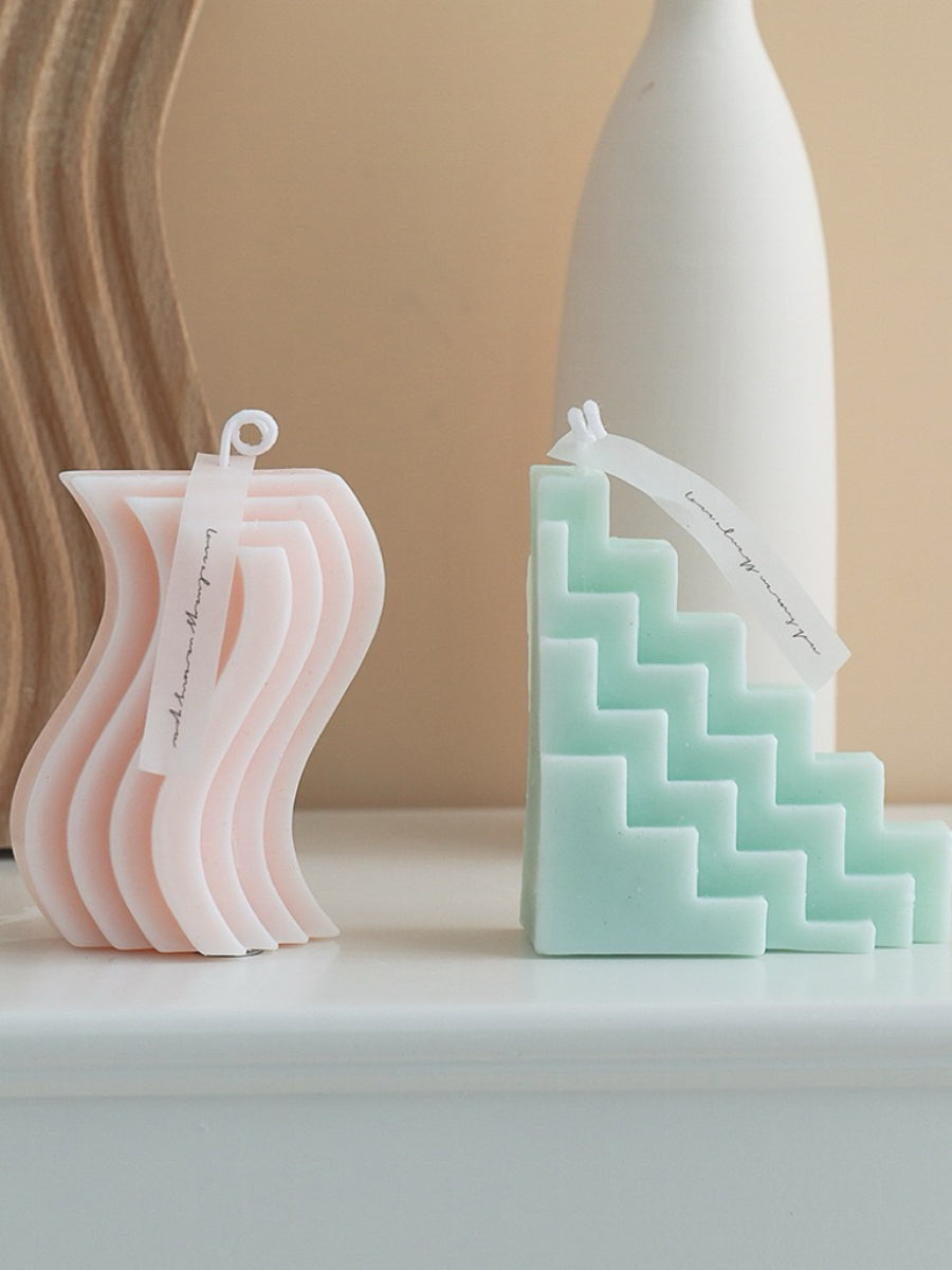 Geometric scented candle