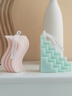 Geometric scented candle